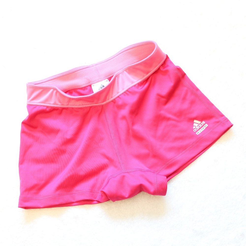 Pink Adidas Stretchy Climalite Shorts